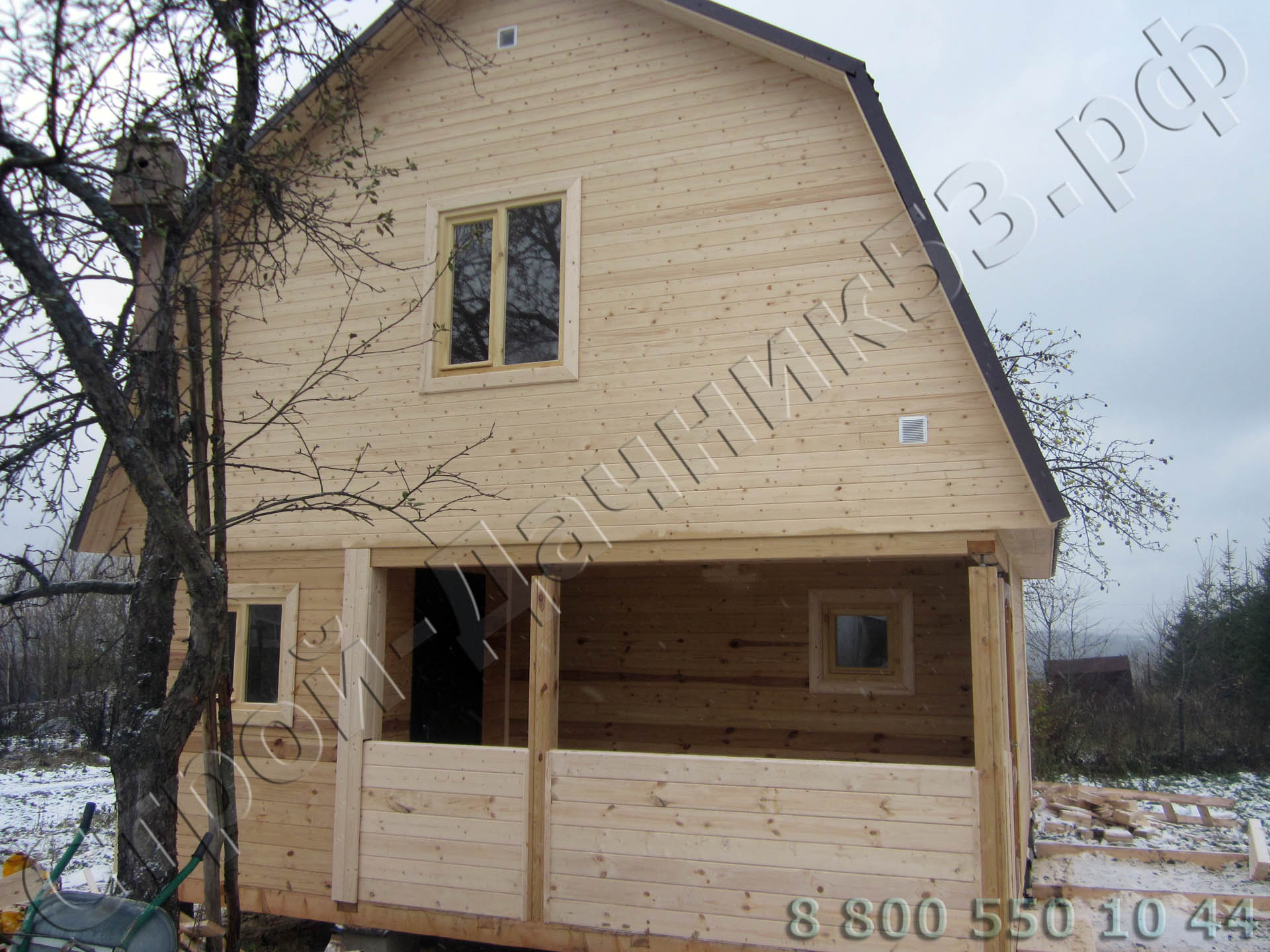 Деревня Чижево Московская область Сергиево Посадский район Лицевая сторона бани