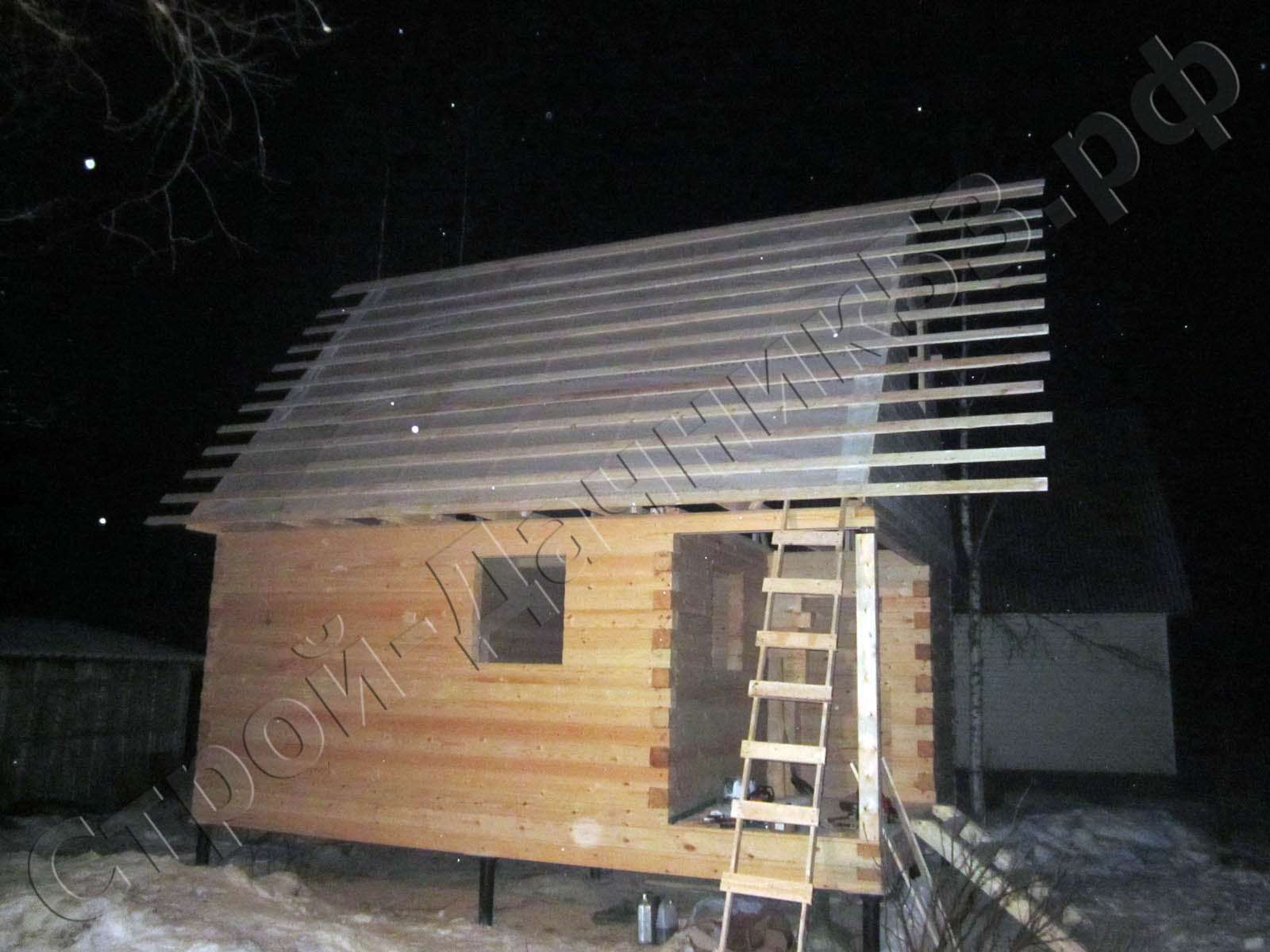 Монтаж обрешетки кровли