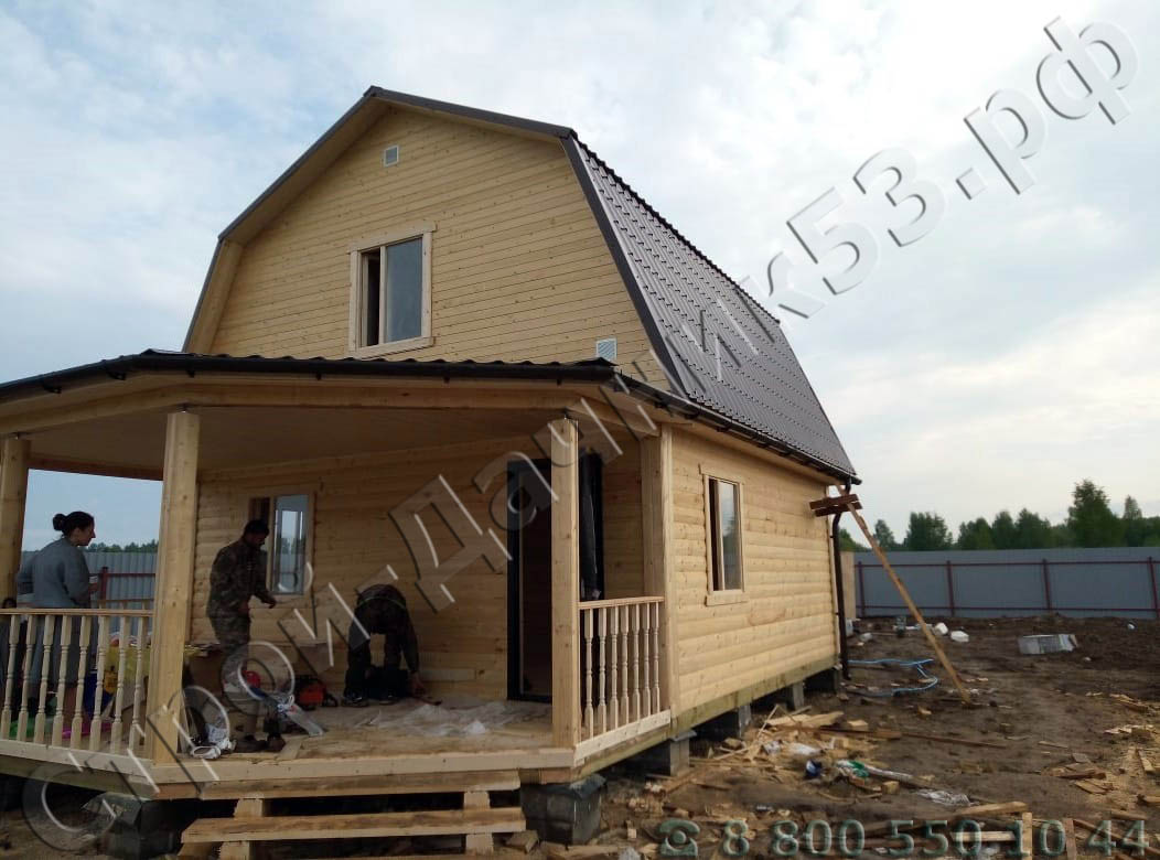 Дом-баня 6 × 9 в СНТ «Сады на реке», деревня Каблуково, Москоская область, Щелковский район