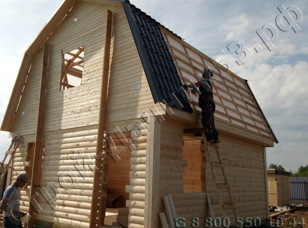 Покрытие крыши металлочерепицей стропильная система установлена со всеми требованиями по ГОСТ