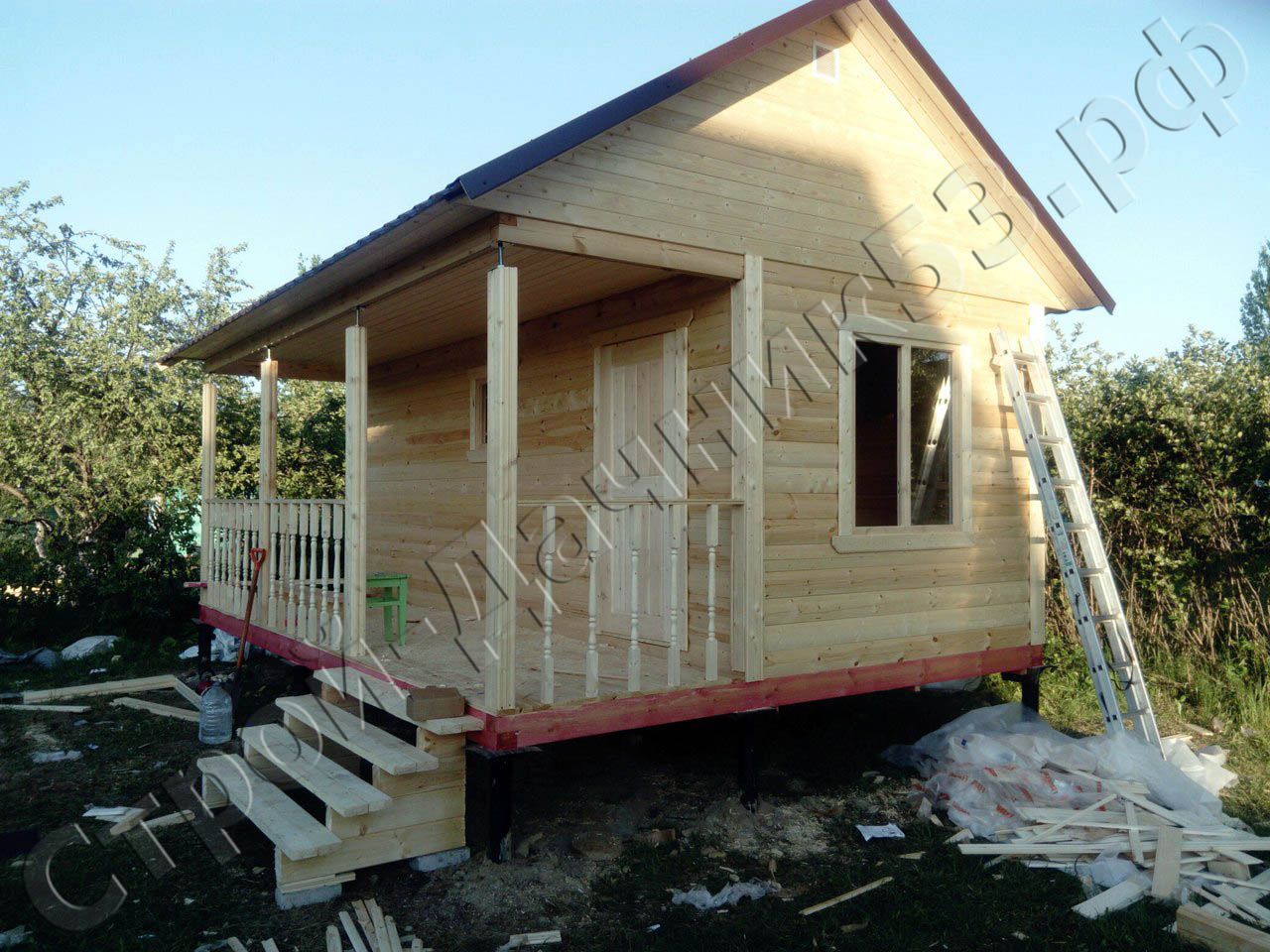 Поселок Назия, Ленинградская область, Кировский район, вид бани со стороны комнаты отдыха