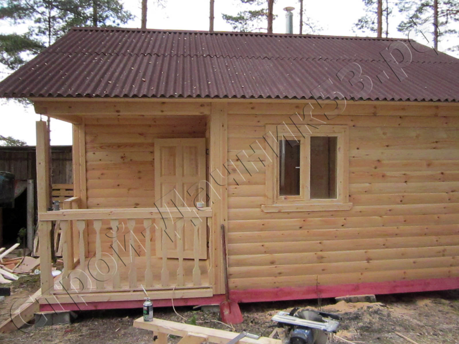 Брусовая баня 66 36 м² Ленинградская область поселок Черная Лахта