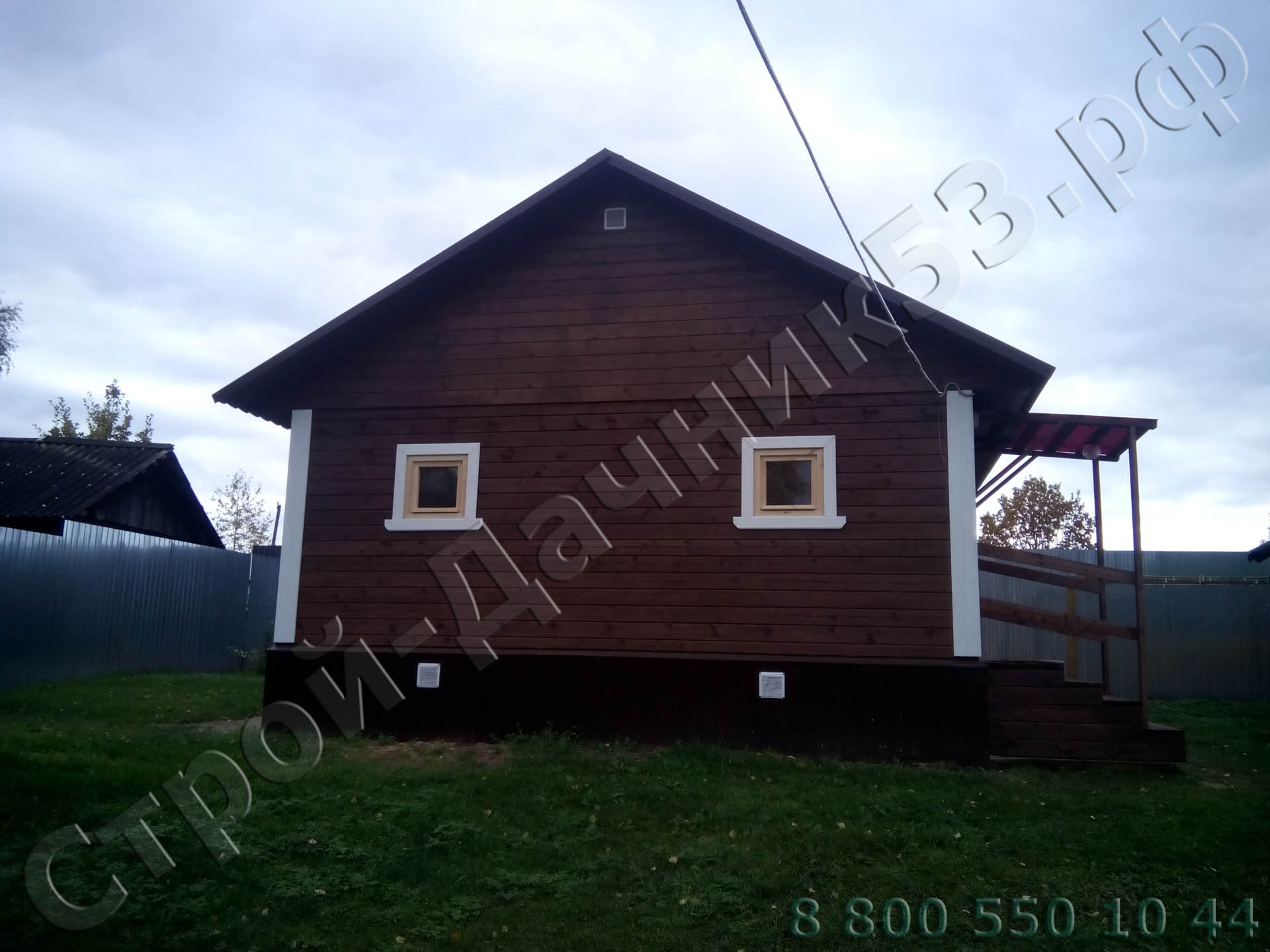 Лицевая часть бани