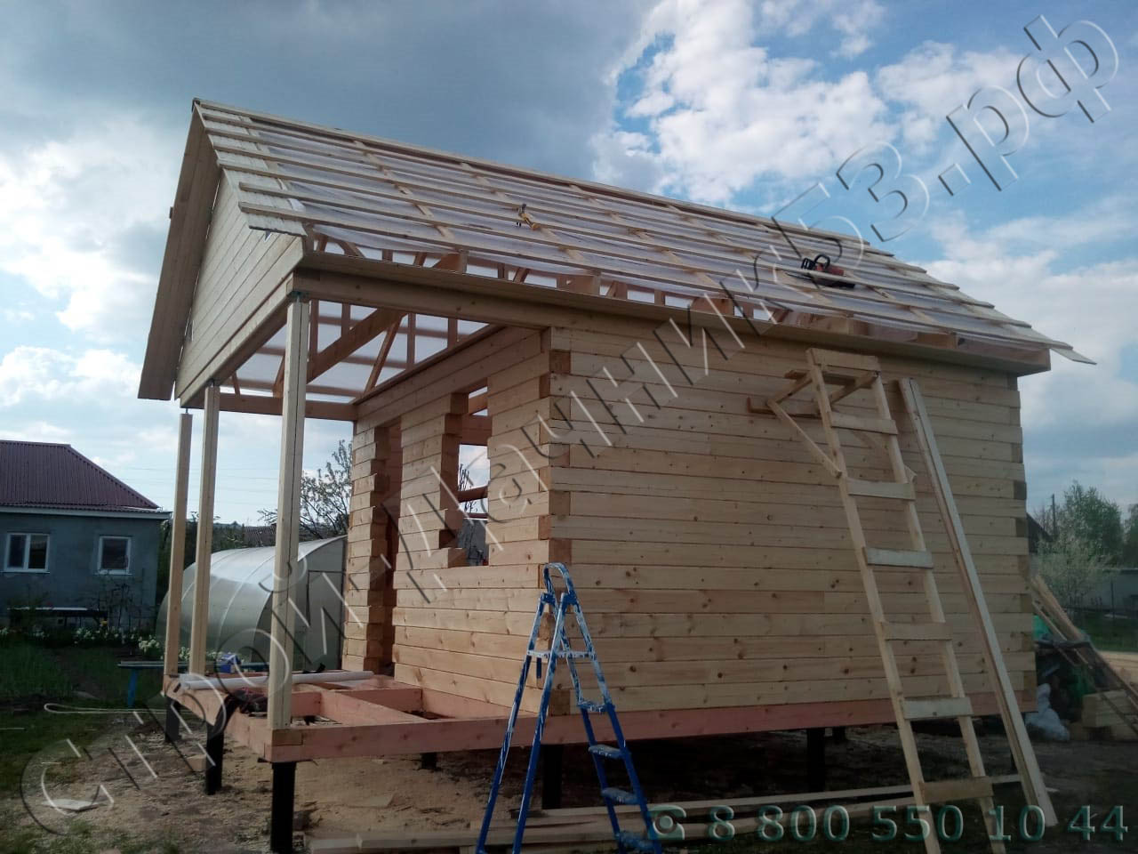 Обрешетка кровли с проложенной паро-гидроизоляцией и контр рейкой