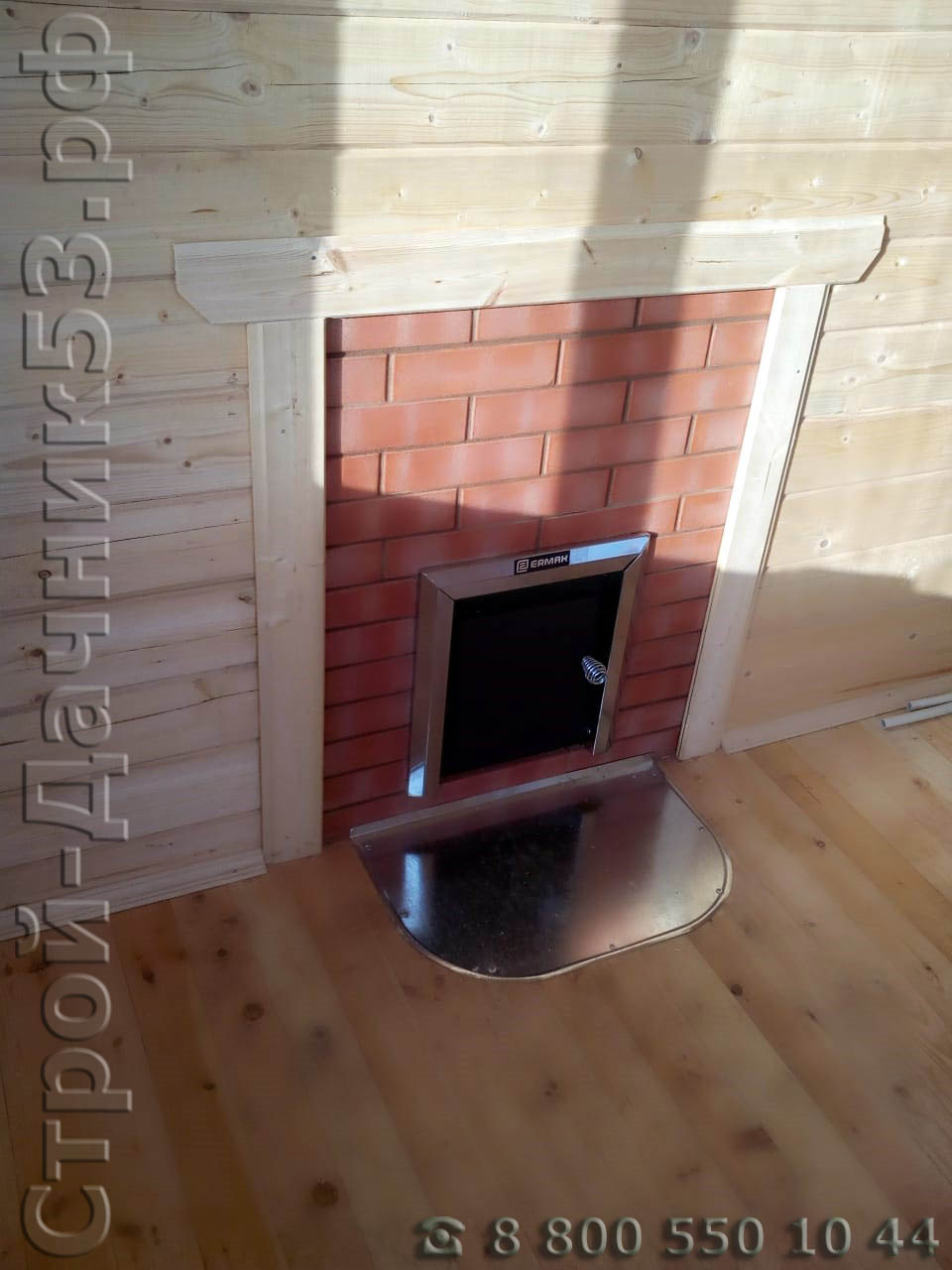 Печь «Ермак 12» с кирпичной кладкой