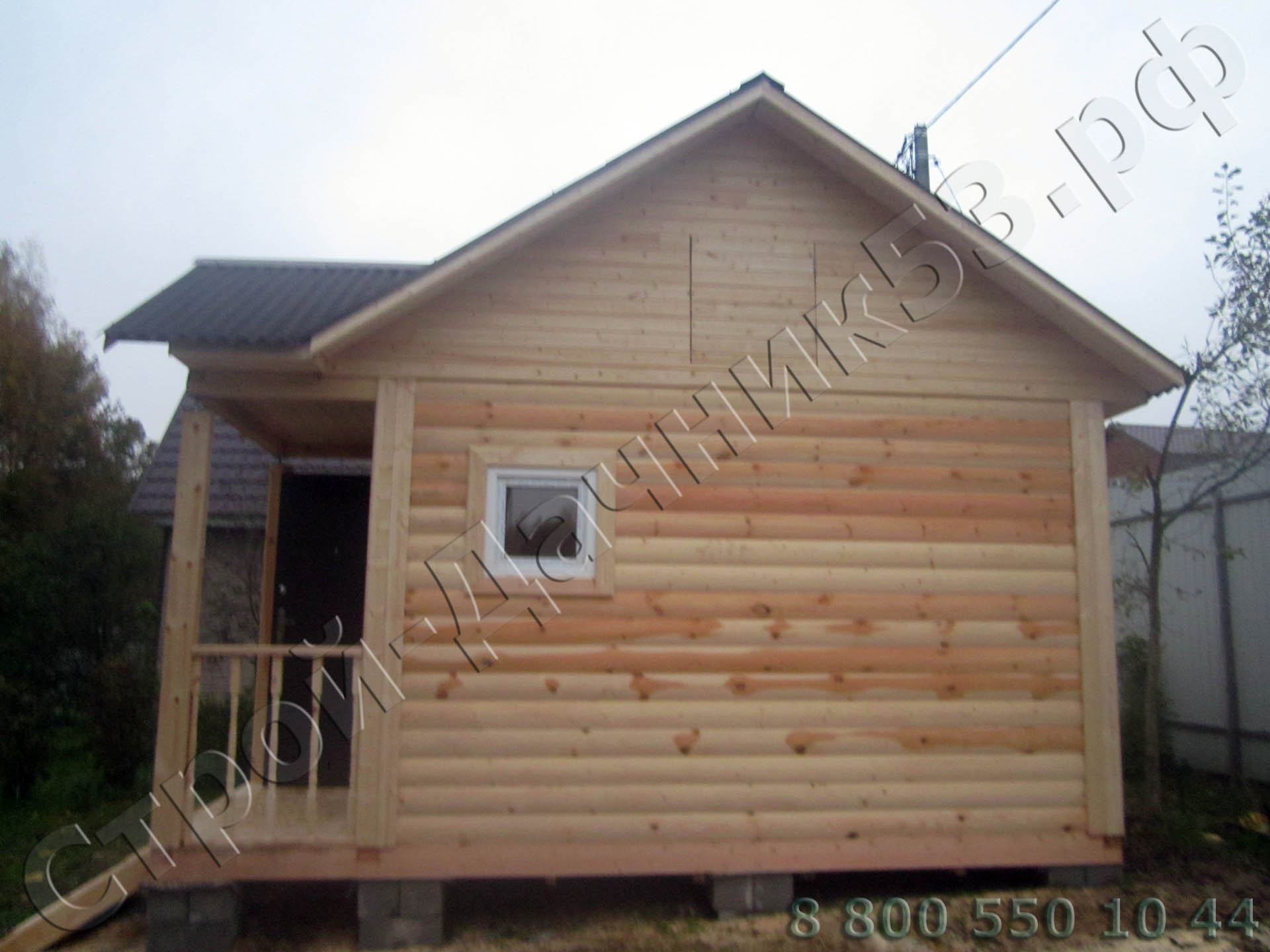 Вид бани с боку