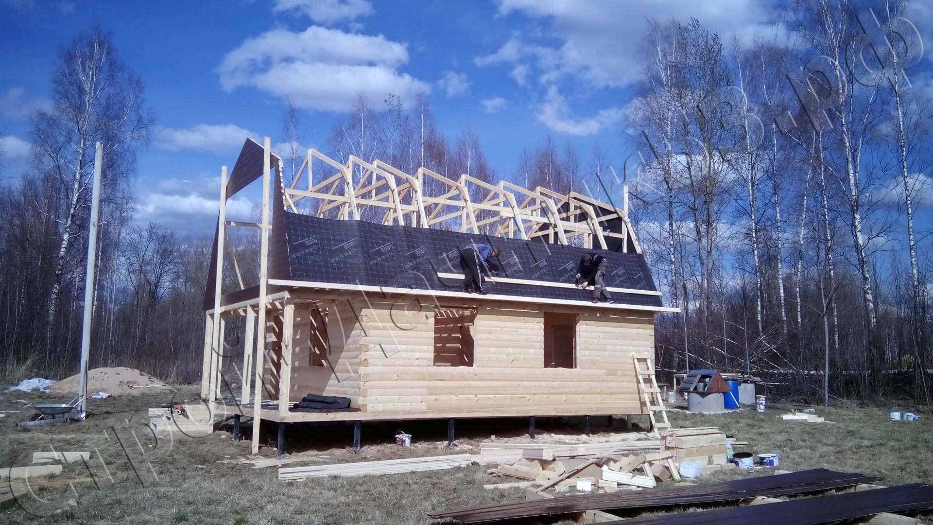 Монтаж обрешетки крыши с парогидроизоляцией