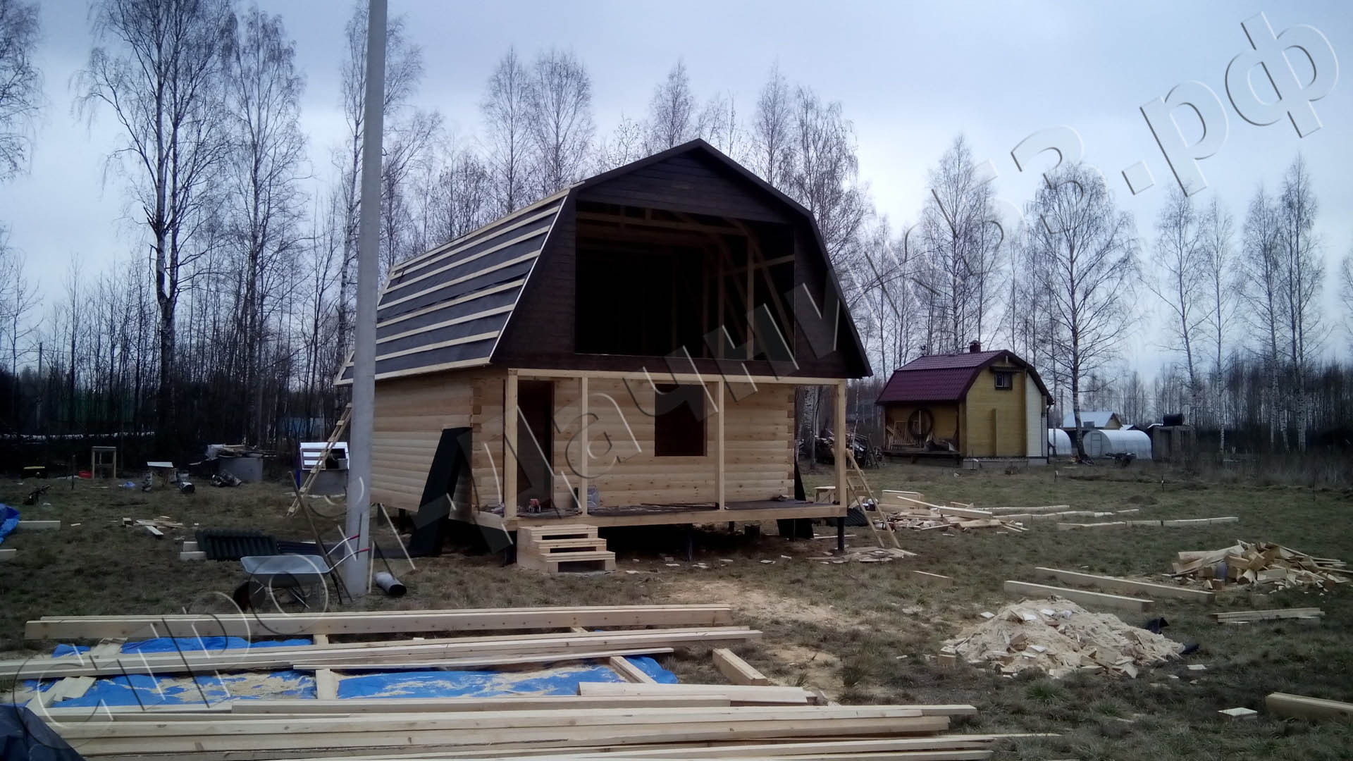 Монтаж стропильной системы крыши