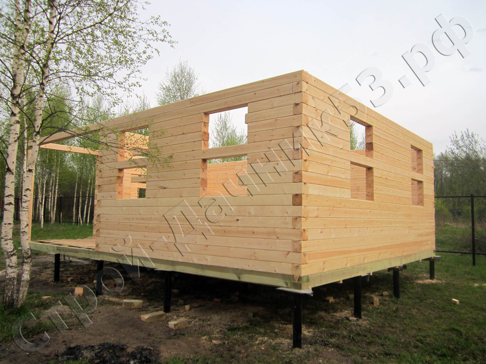 Монтаж сруба закончен
