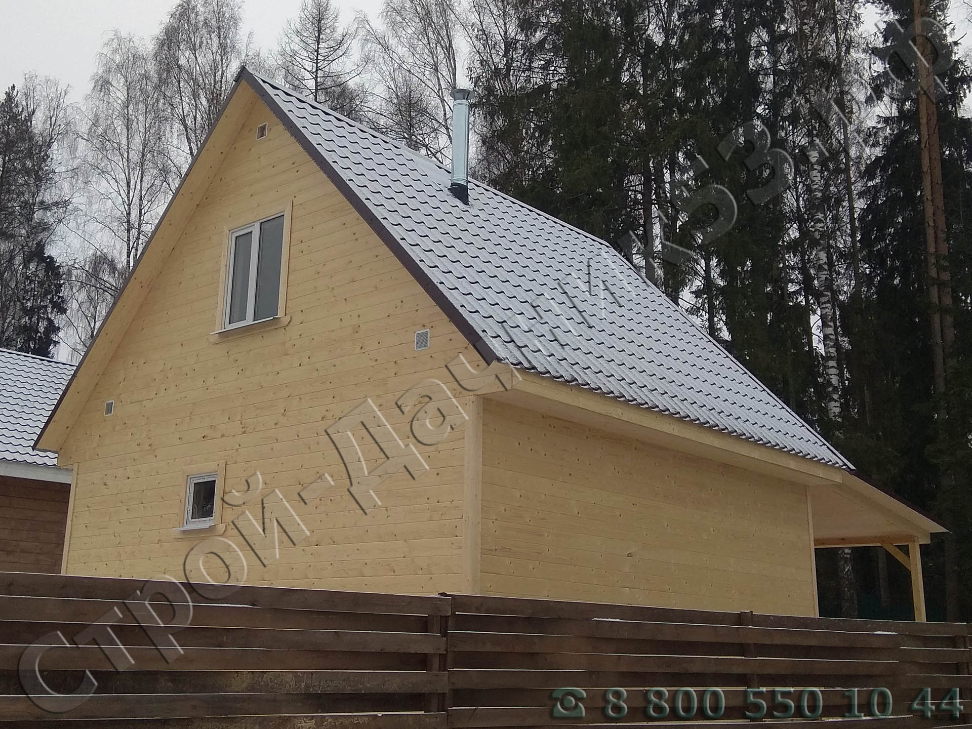 Вид бани с боку