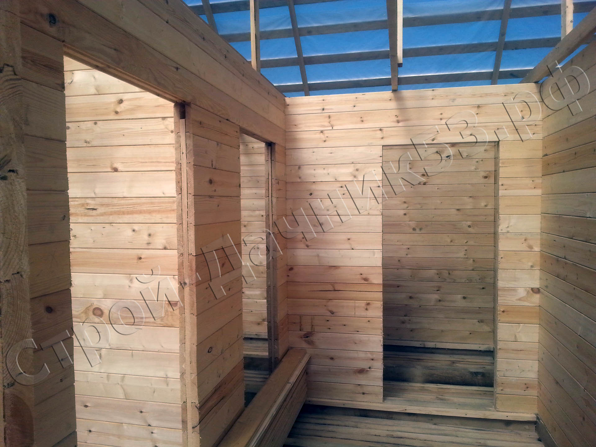 Брусовые перегородки дома