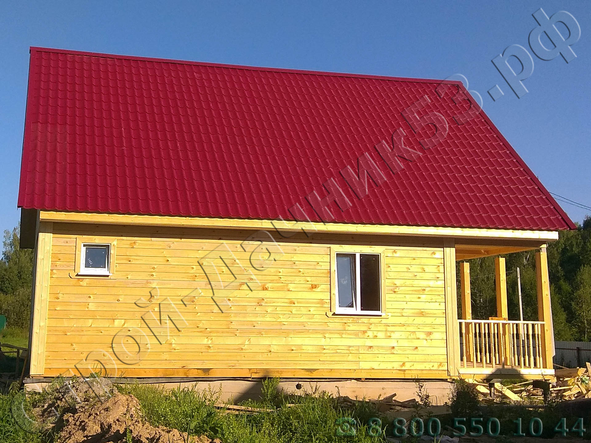 Вид дома с боку со стороны су и кухни гостинной