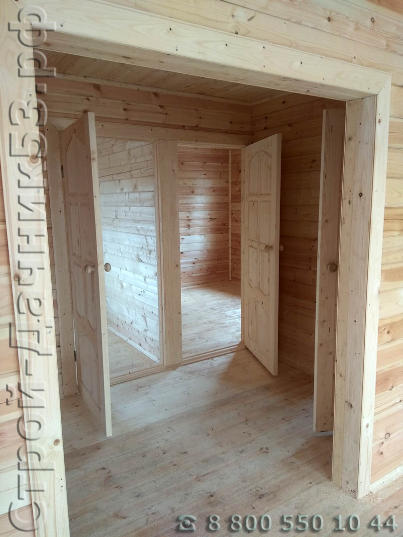 Внутренняя отделка вид на комнаты из гостинной