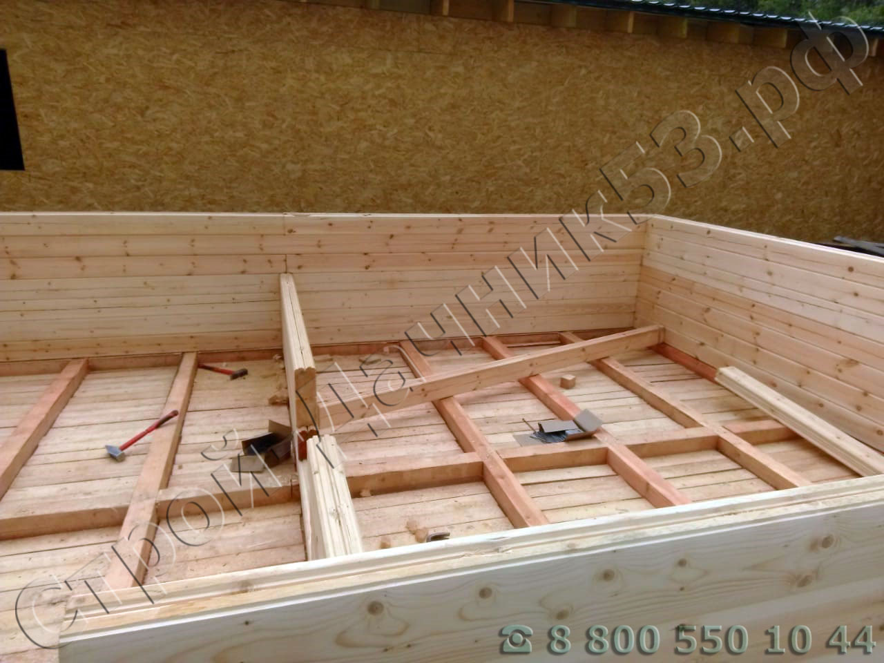 Возведение стен сруба