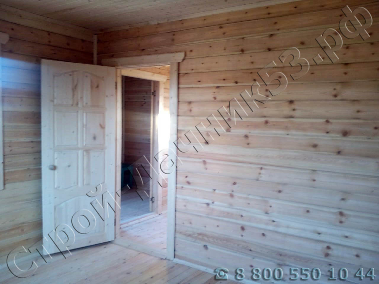 Дом из профилированного бруса, внутренняя отделка комнаты отдыха