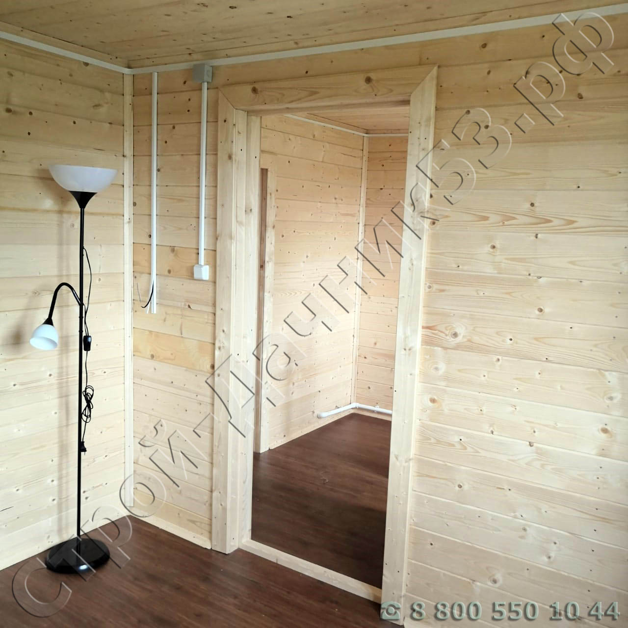 Комната второго этажа с выполненной электрикой