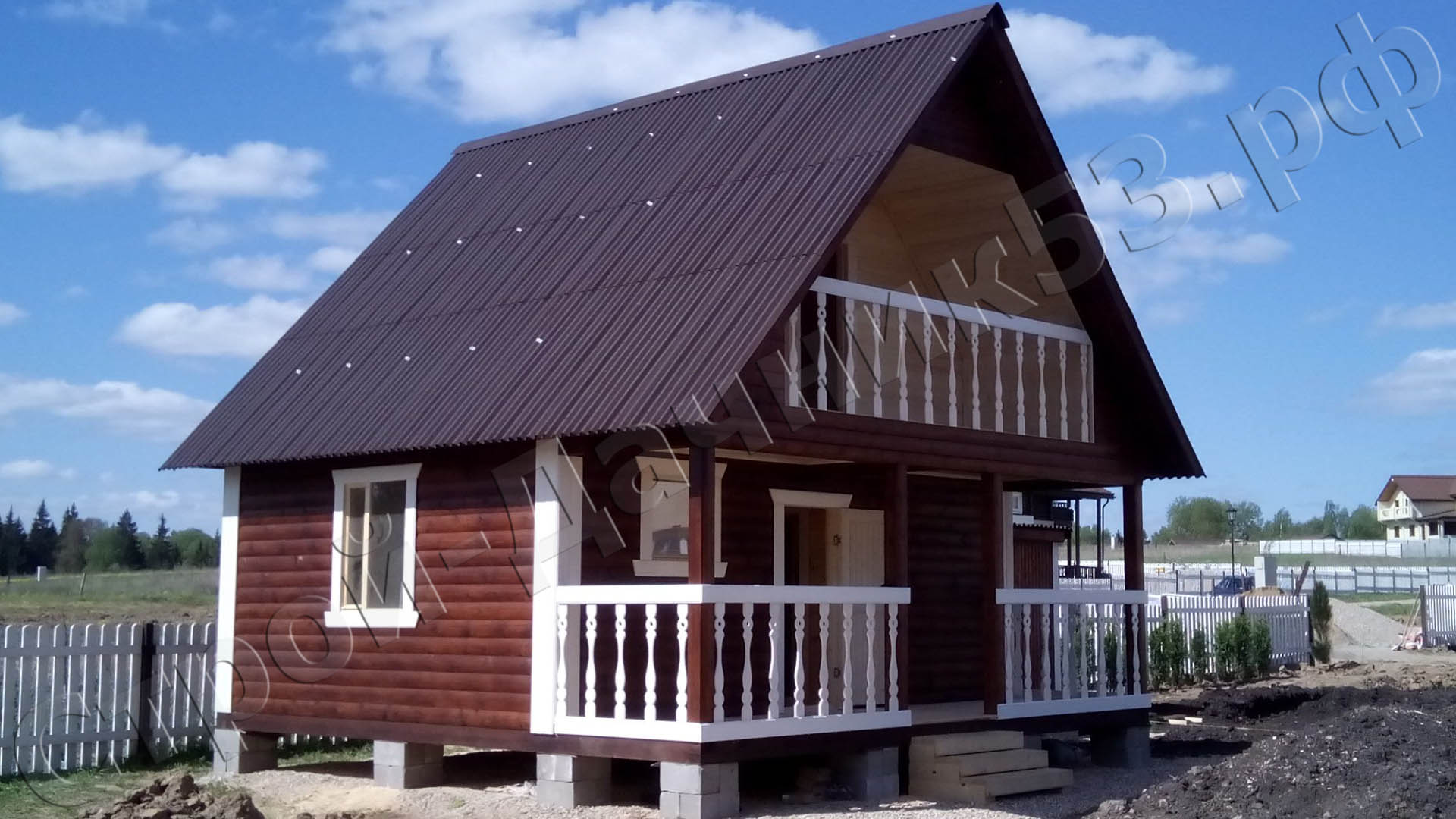 Двухэтажный дом из профилированного бруса 6х6 Истринский район поселок Перелески