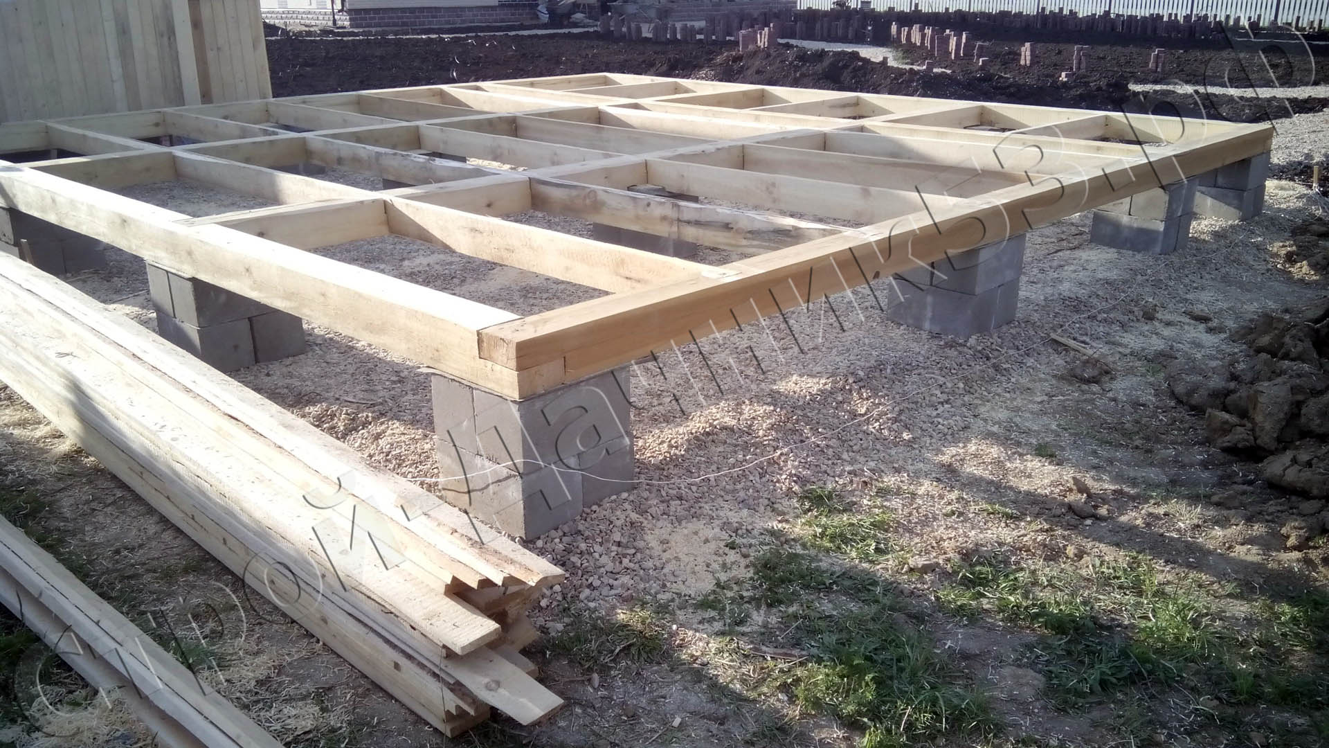 Основание дома на блочном фундаменте