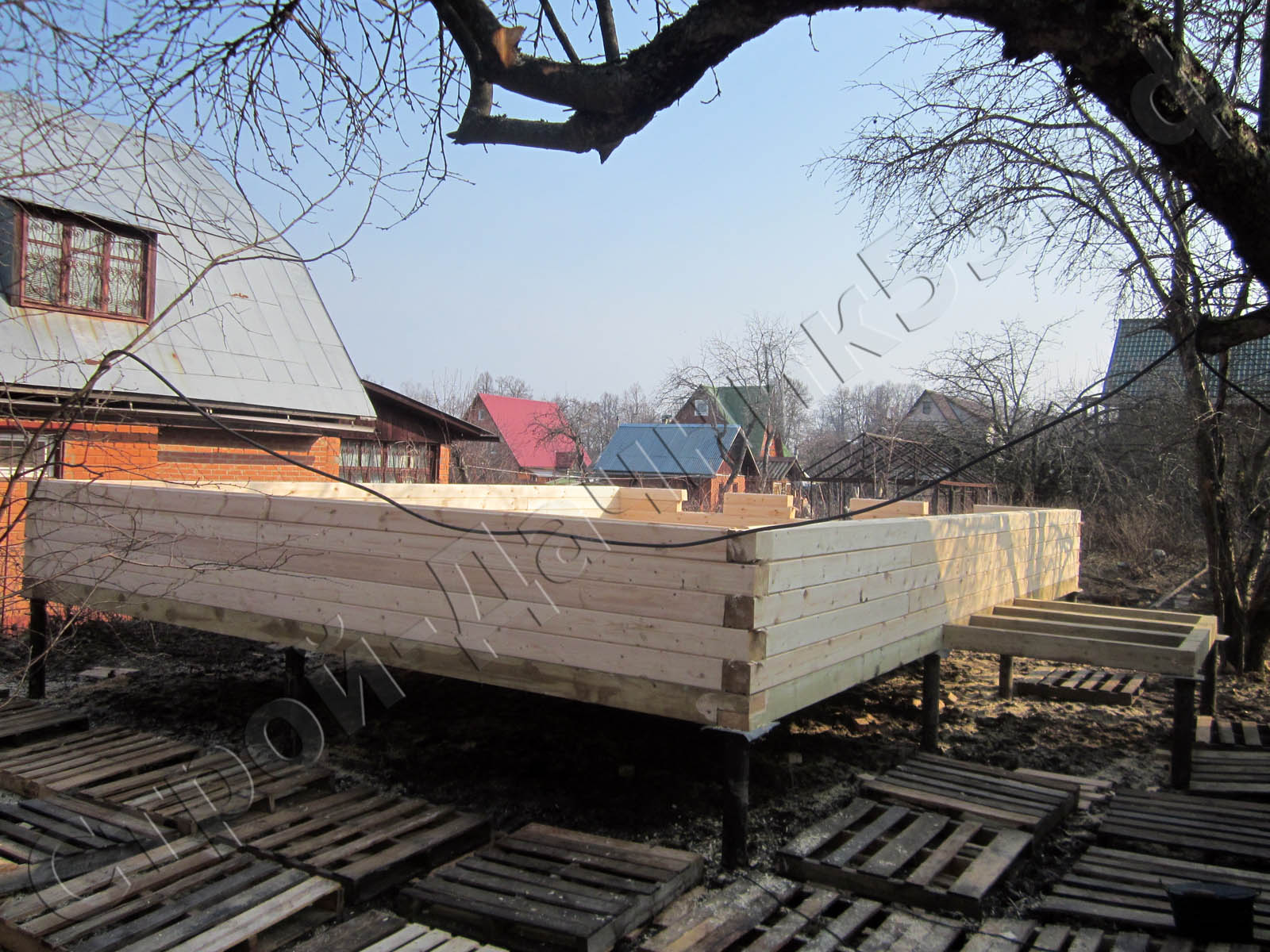 Возведение брусовых стен из бруса 140 140 мм