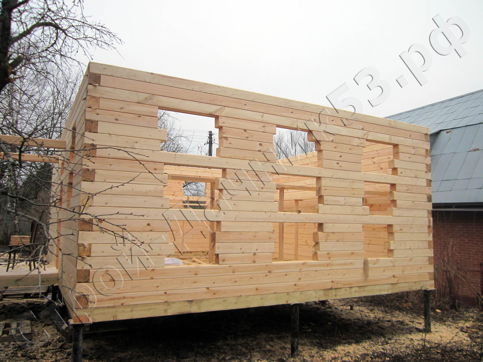 Монтаж сруба закончен