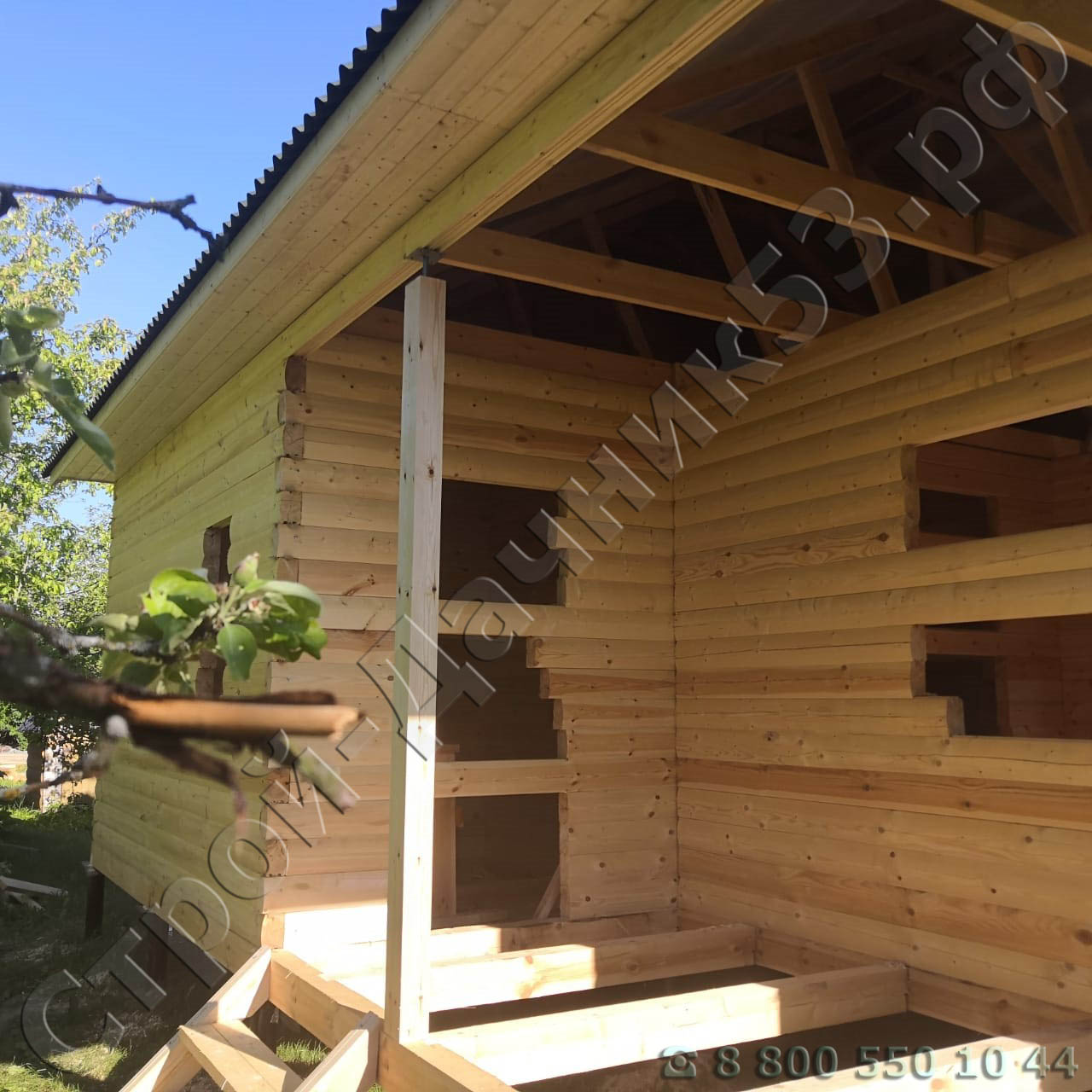 Открытая терраса на выполненном проекте