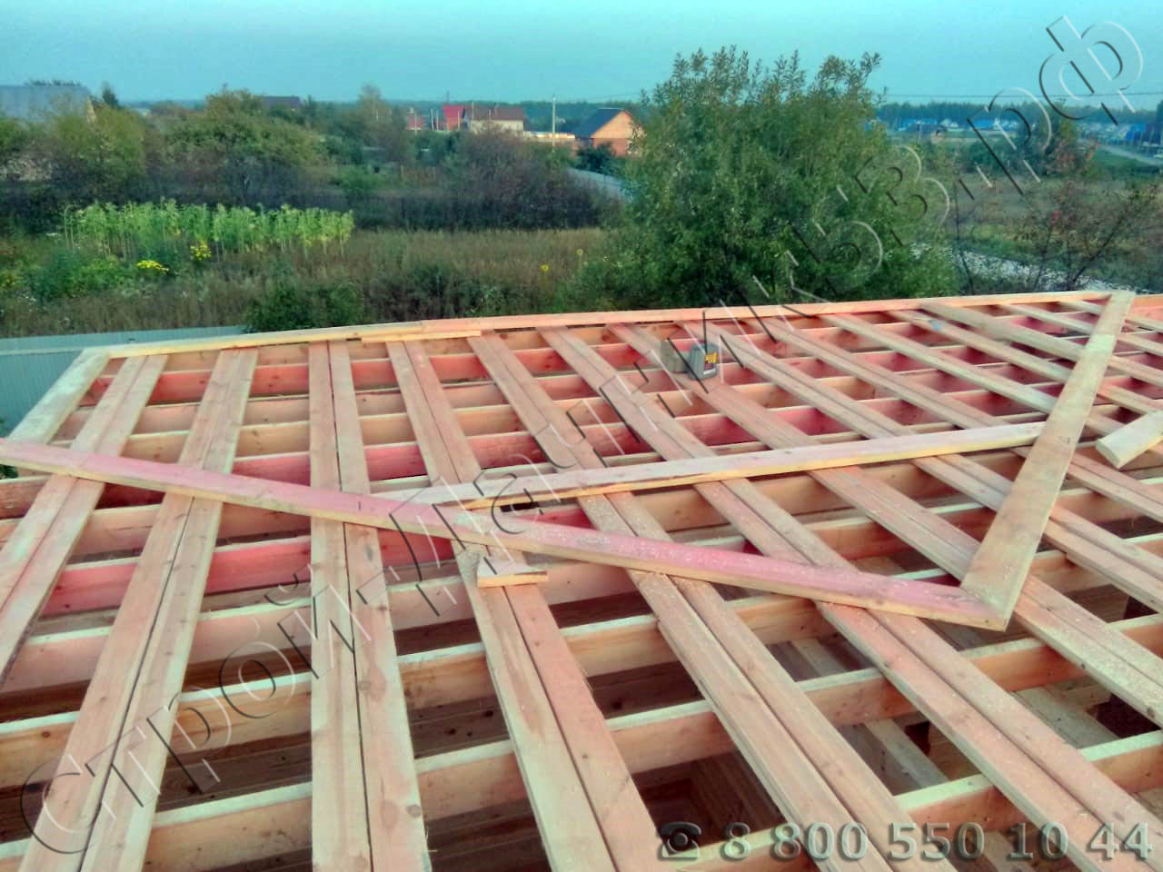 Монтаж стропильной системы