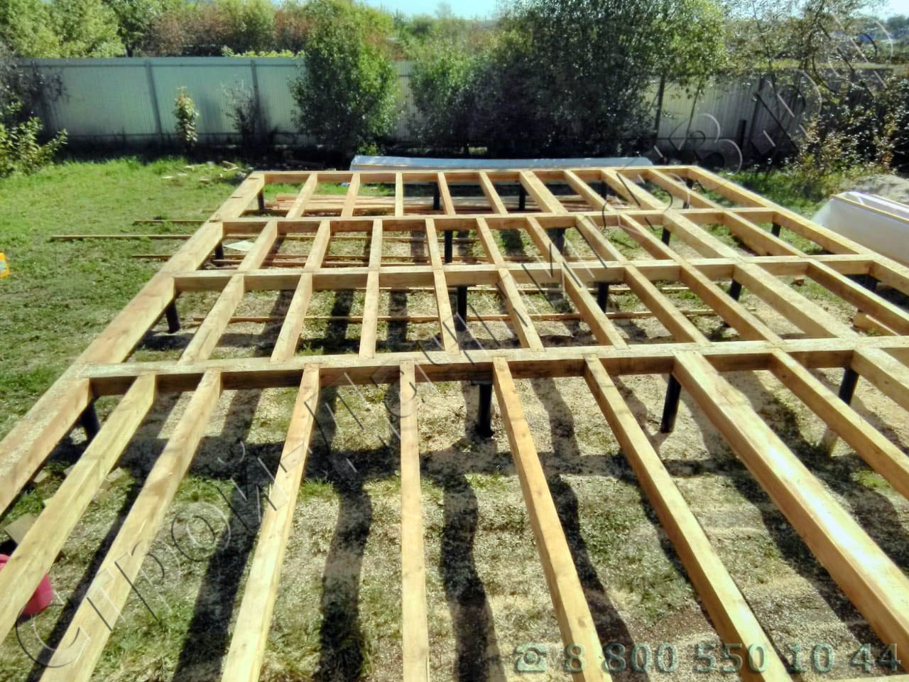 Обвязка дома и половые лаги из бруса