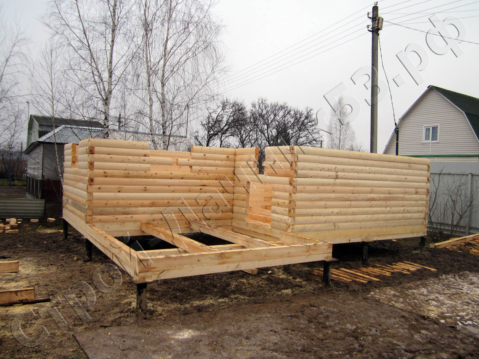 Возведение сруба из бруса