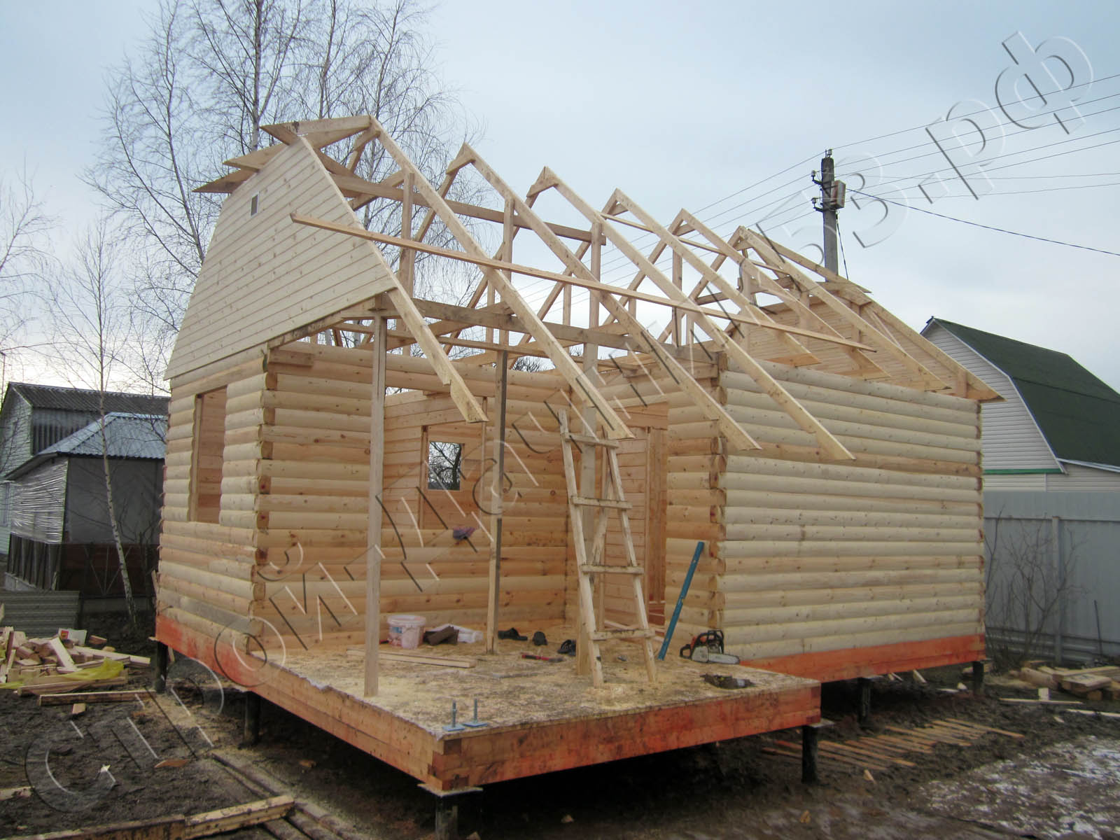 Монтаж стропильной системы