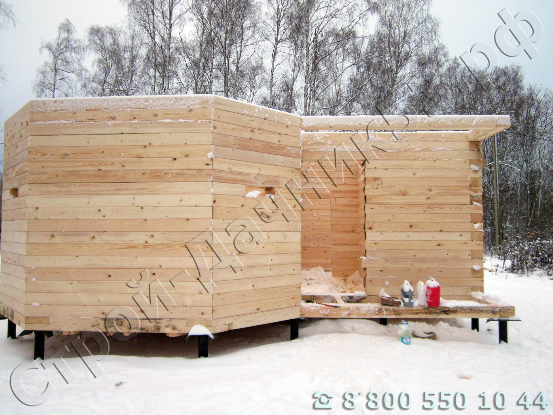 Возведение сруба завершено