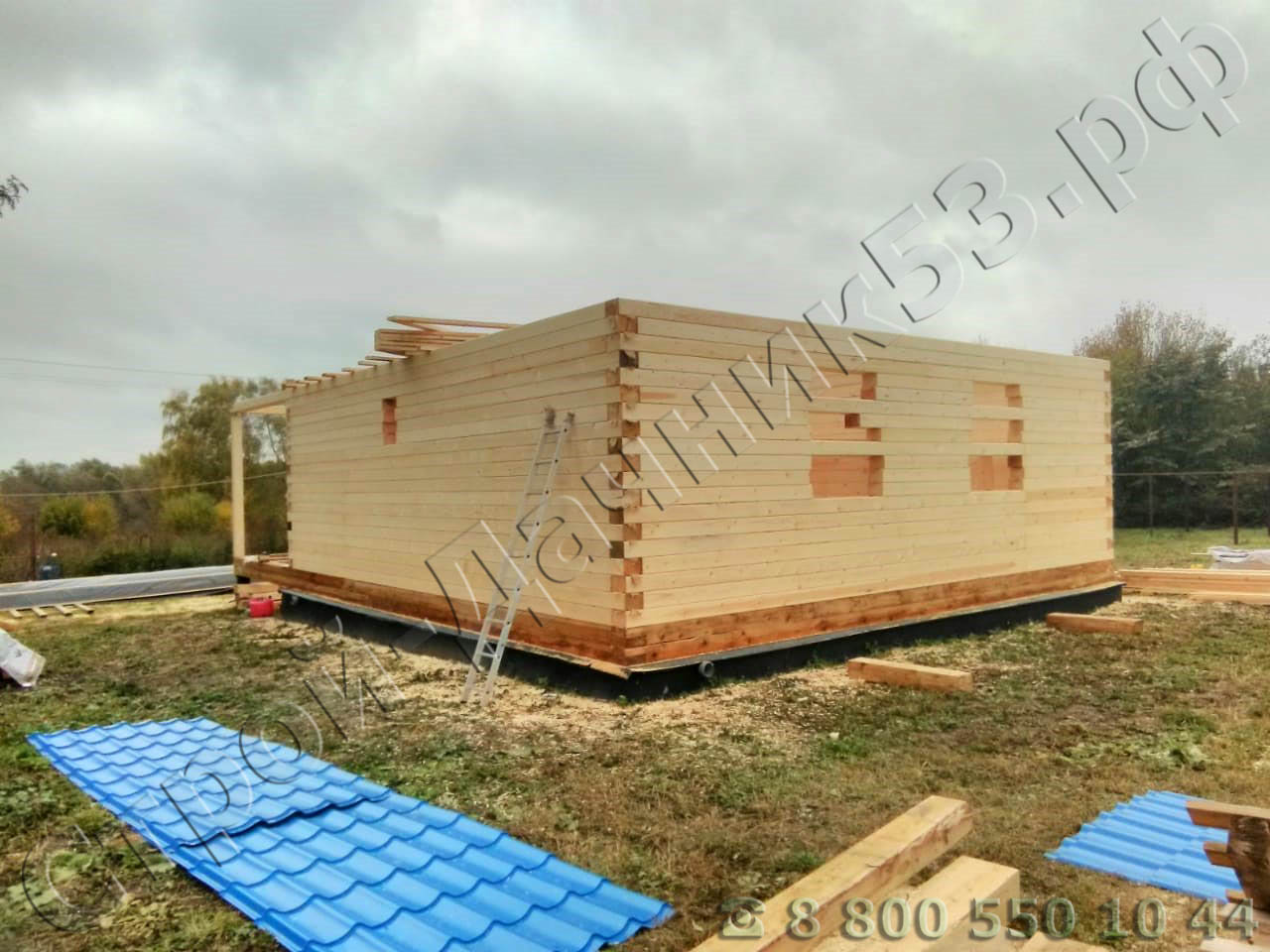 Возведение стен сруба