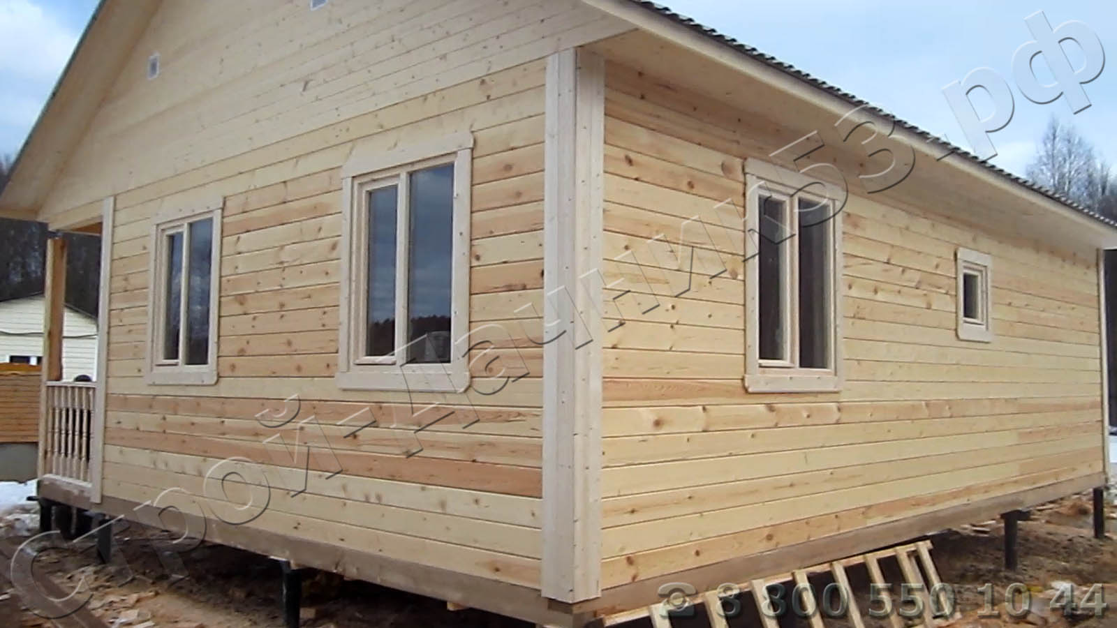 Брусовой дом 79 63 м² Можайский район деревня Новый путь