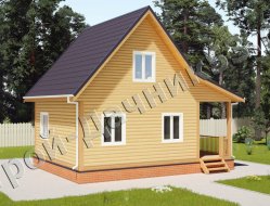 Проект каркасно-щитового дома Д-2