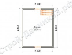 Проект дома Д-2, план 2-го этажа