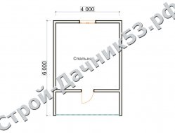 Проект дома К-4, план 2-го этажа