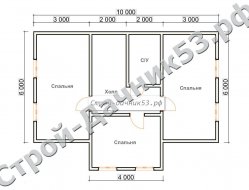 Проект дома К-31, план 2-го этажа