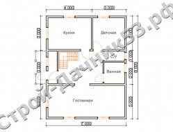 Проект дома К-27, план 1-го этажа
