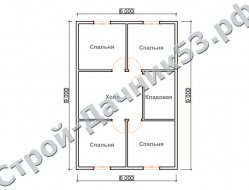 Проект дома К-27, план 2-го этажа