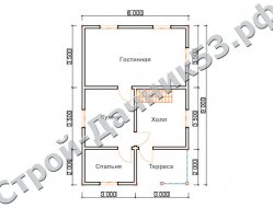 Проект дома К-17, план 1-го этажа