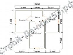 Проект дома К-16, план 2-го этажа