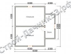 Проект дома П-2, план 2-го этажа