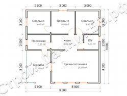 Проект дома ОД-11, план 1-го этажа