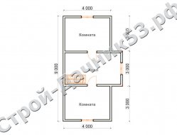 Проект дома К-23, план 2-го этажа