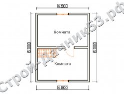 Проект дома К-11, план 2-го этажа