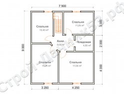 Проект дома К-35, план 2-го этажа