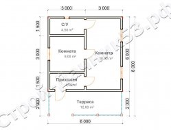 Проект дома ОД–32, план дома