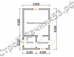 Проект дома ОД-1, план 1-го этажа