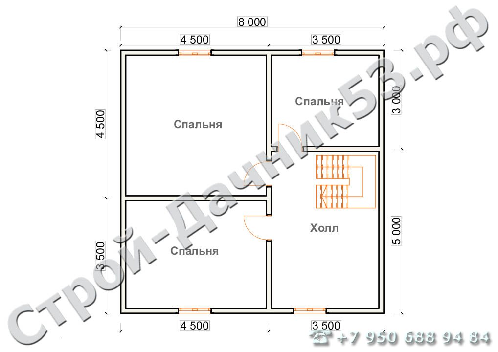  Проект дома П–4, план 2-го этажа