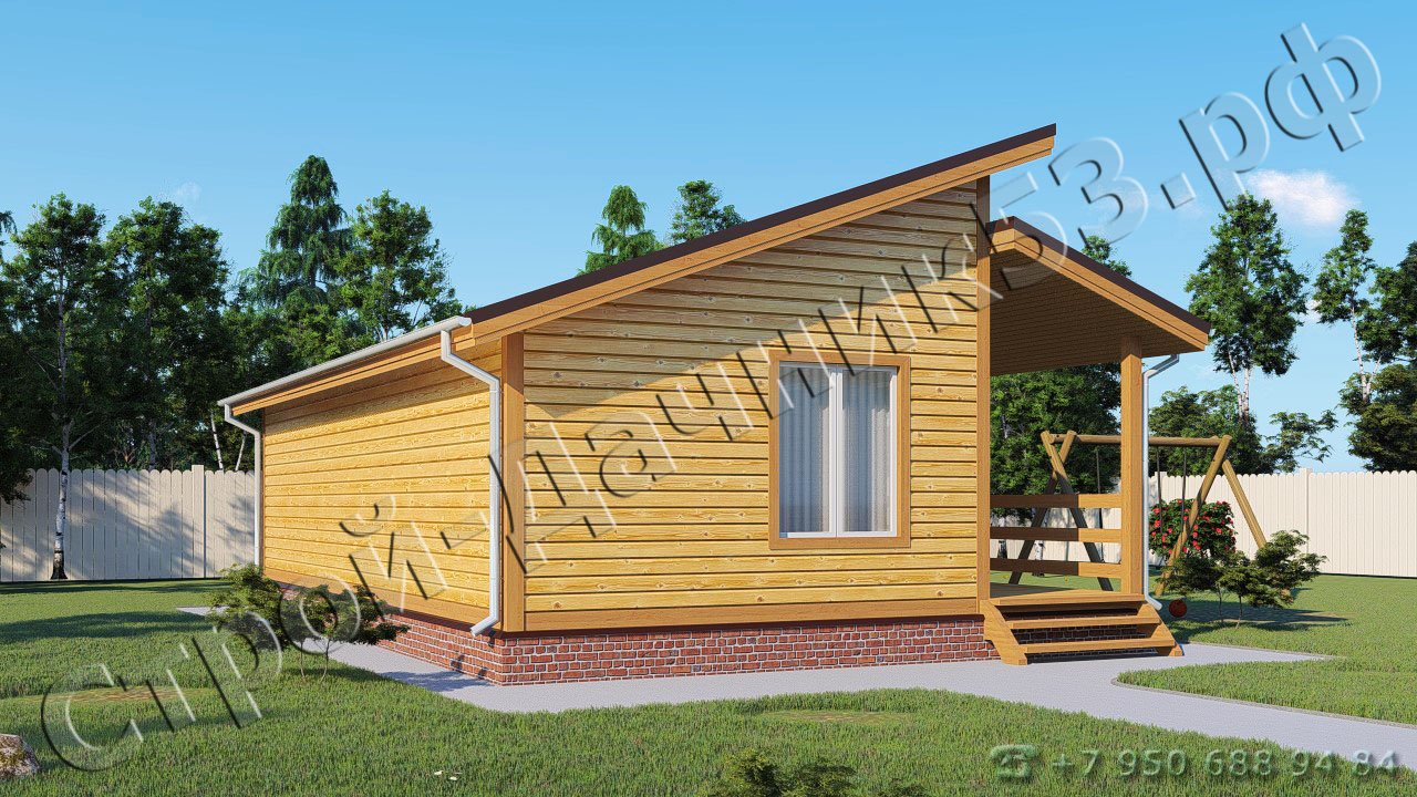 Проект каркасно-щитового дома Д–34