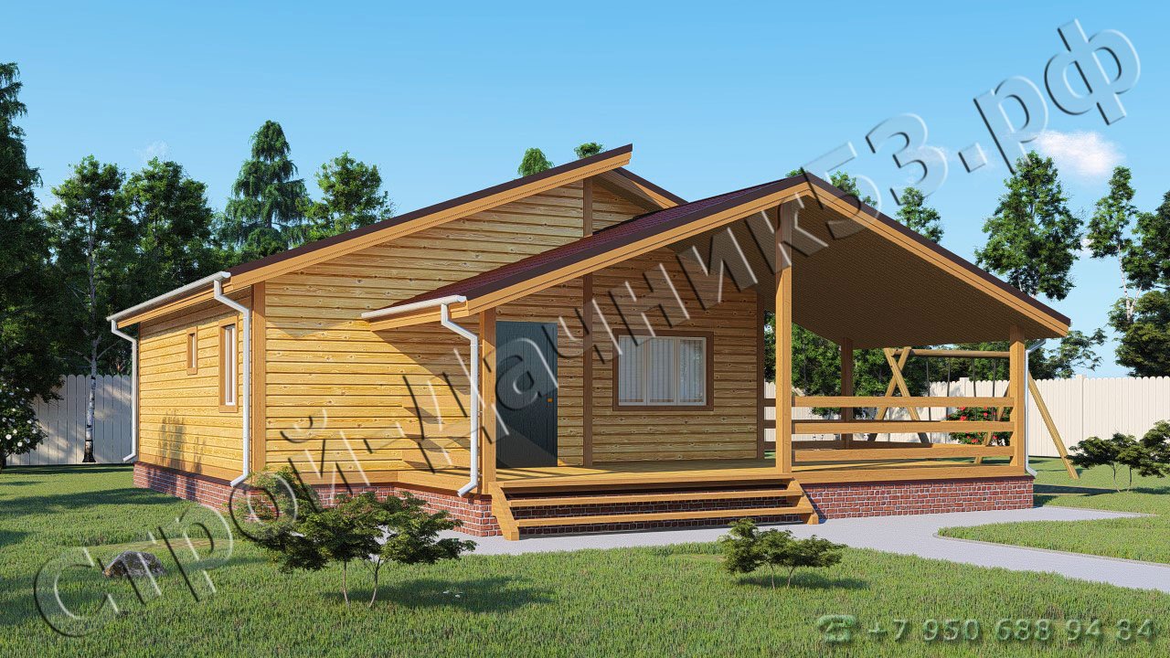 Проект каркасно-щитового дома Д–35